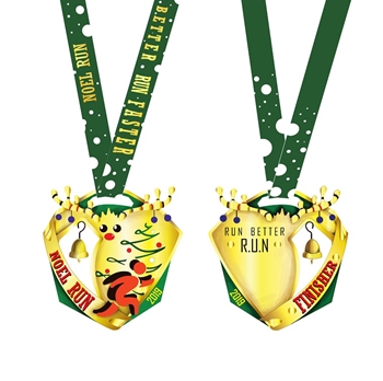 Huy chương chạy bộ Noel Run 2019 -