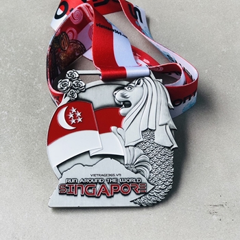 Huy chương chạy bộ Run Around The World-Singapore -