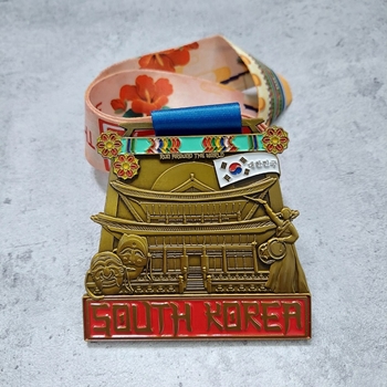 Huy chương đúc Run Around The World Korea -