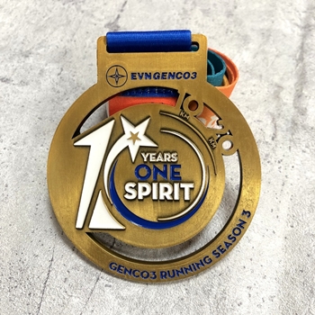 Huy chương 10 Years One Spirit EVNGENCO3 -