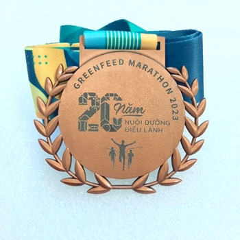 Huy chương khắc laser Greenfeed Marathon 2023 -
