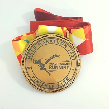 Huy chương khắc laser Health Coach Running -